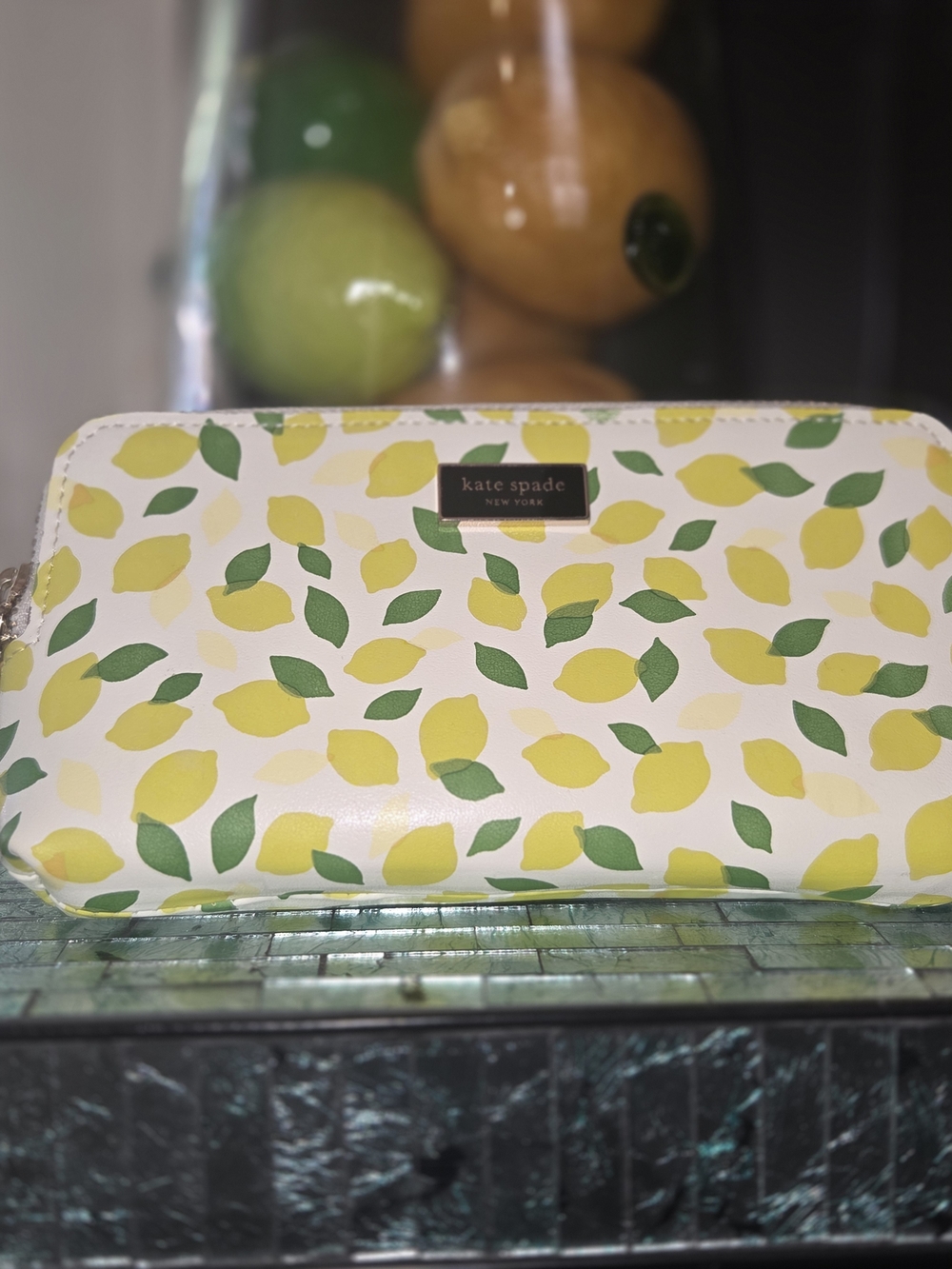 kate spade Genuine Leather Lemon Print Zip Belt Bag NWT